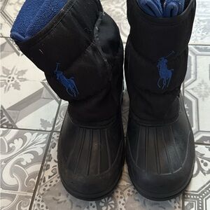 Polo by Ralph Lauren Black and Blue Kids Rain & Snow Boots